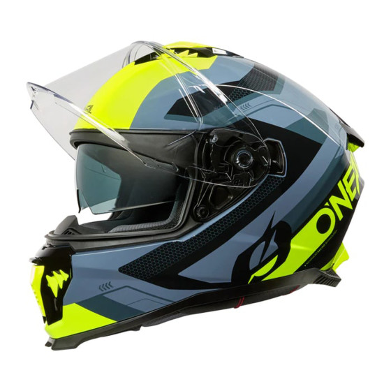 Přilba na silniční moto - O´NEAL Challenger EXO - černá/šedá/žlutá