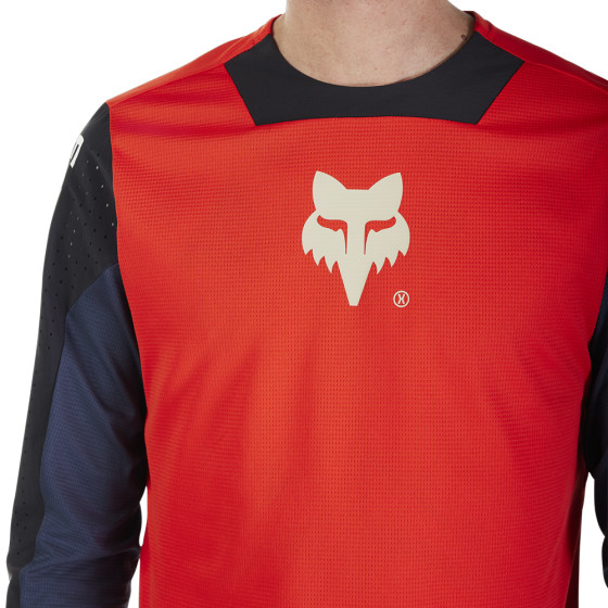 Dres - FOX Defend Ls Jersey 2025 - Fluo Red