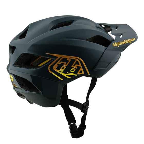 Přilba MTB - TROY LEE DESIGNS Flowline MIPS Point 2025 - Grey / Gold