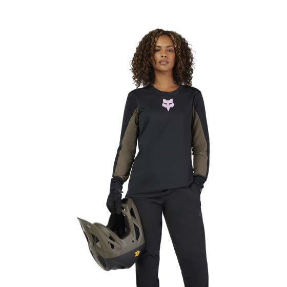 Dámský dres - FOX Defend Ls Jersey Park 2025 - Black