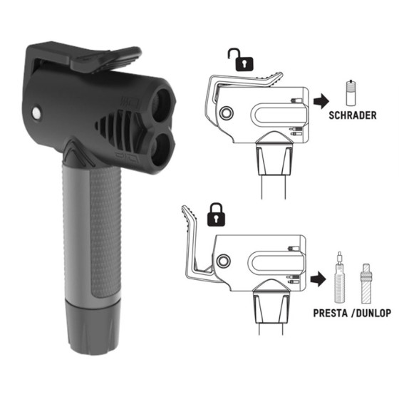 Nožní pumpa - BLACKBURN AirTower Floop Pump - Grey