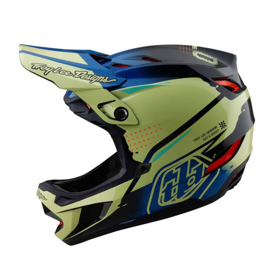 Integrální přilba - TROY LEE DESIGNS D4 Composite MIPS 2025 - Drip Glo Yellow