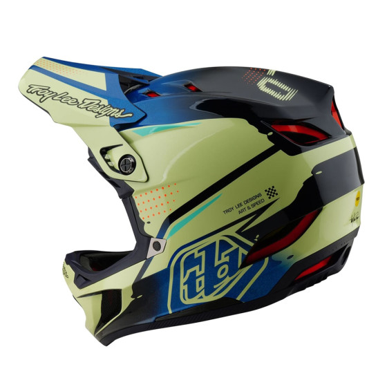 Integrální přilba - TROY LEE DESIGNS D4 Composite MIPS 2025 - Drip Glo Yellow