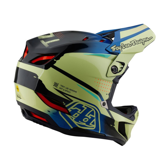Integrální přilba - TROY LEE DESIGNS D4 Composite MIPS 2025 - Drip Glo Yellow