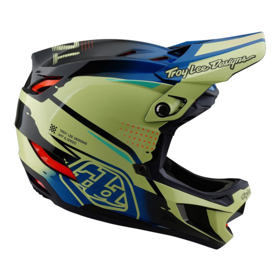 Integrální přilba - TROY LEE DESIGNS D4 Composite MIPS 2025 - Drip Glo Yellow