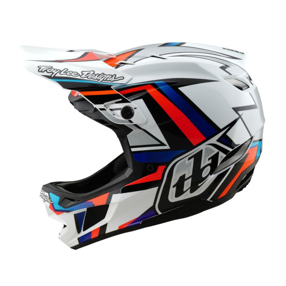 Integrální přilba - TROY LEE DESIGNS D4 Composite MIPS 2025 - Frames White / Silver
