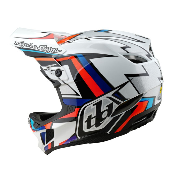Integrální přilba - TROY LEE DESIGNS D4 Composite MIPS 2025 - Frames White / Silver