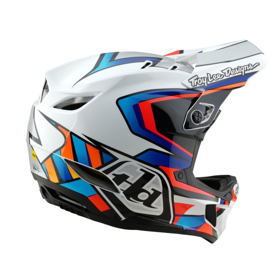 Integrální přilba - TROY LEE DESIGNS D4 Composite MIPS 2025 - Frames White / Silver