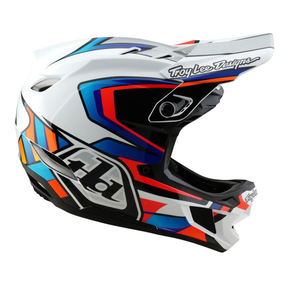 Integrální přilba - TROY LEE DESIGNS D4 Composite MIPS 2025 - Frames White / Silver