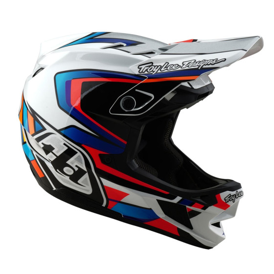 Integrální přilba - TROY LEE DESIGNS D4 Composite MIPS 2025 - Frames White / Silver