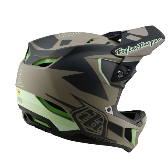 Integrální přilba - TROY LEE DESIGNS D4 Composite MIPS 2025 - Optic Timber