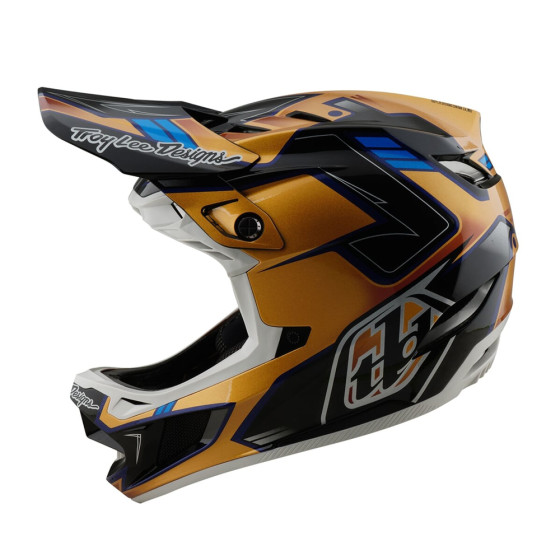 Integrální přilba - TROY LEE DESIGNS D4 Composite MIPS 2025 - Royalty Black / Gold