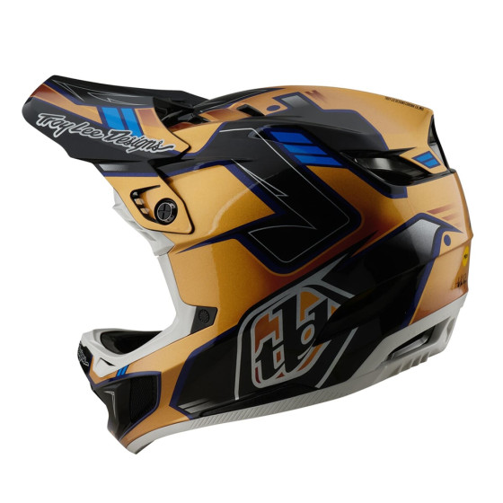 Integrální přilba - TROY LEE DESIGNS D4 Composite MIPS 2025 - Royalty Black / Gold