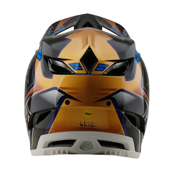Integrální přilba - TROY LEE DESIGNS D4 Composite MIPS 2025 - Royalty Black / Gold