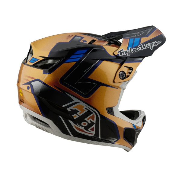 Integrální přilba - TROY LEE DESIGNS D4 Composite MIPS 2025 - Royalty Black / Gold