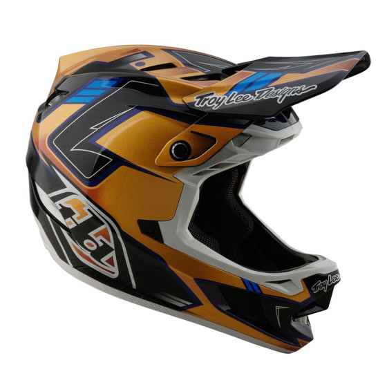 Integrální přilba - TROY LEE DESIGNS D4 Composite MIPS 2025 - Royalty Black / Gold