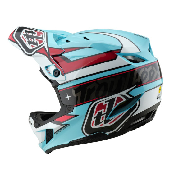 Integrální přilba - TROY LEE DESIGNS D4 Polyacralite MIPS 2025 - Linear Blue