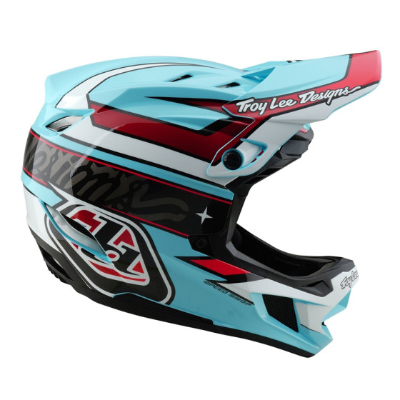 Integrální přilba - TROY LEE DESIGNS D4 Polyacralite MIPS 2025 - Linear Blue