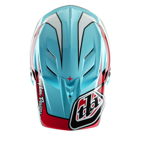 Integrální přilba - TROY LEE DESIGNS D4 Polyacralite MIPS 2025 - Linear Blue