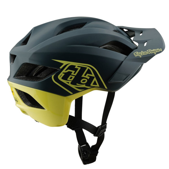 Přilba MTB - TROY LEE DESIGNS Flowline SE MIPS Badge - Gray / Glo Yellow