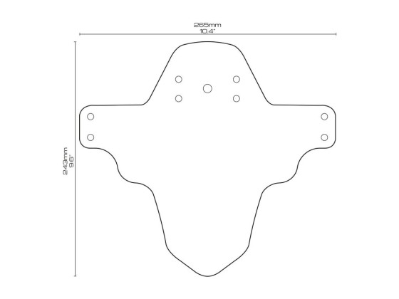 Přední blatník - AMS Mud blatníček - Grey / Maze