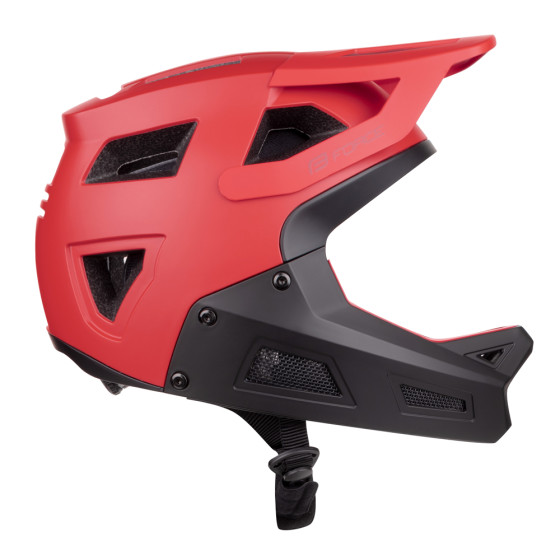 Integrální přilba - FORCE Drop Downhill 2025 - červená / černá