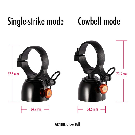 Zvonek - GRANITE Cricket Bell - Black