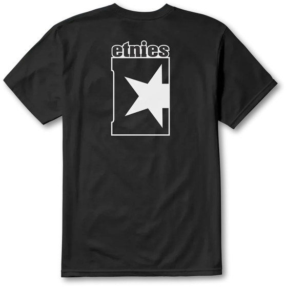 Triko - ETNIES Star Tee - Black / White