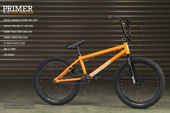 Freestyle BMX kolo - SUNDAY Primer 20" - Gloss Orange Soda