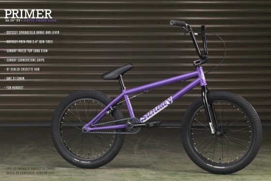Freestyle BMX kolo - SUNDAY Primer 20,75" - Matte Grape Soda