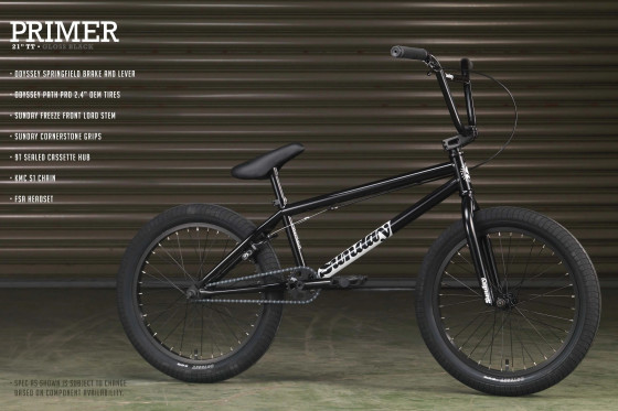Freestyle BMX kolo - SUNDAY Primer 20,75" - Gloss Black