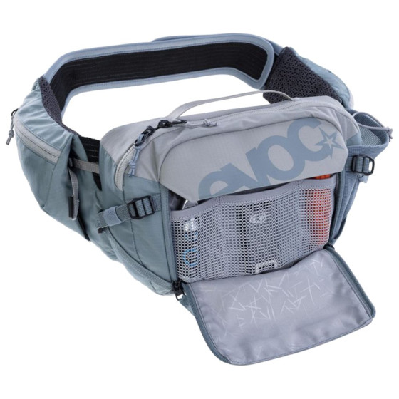 Ledvinka - EVOC Hip Pack Pro 3 2025 + Hydration Bladder 1,5L - Stone / Steel