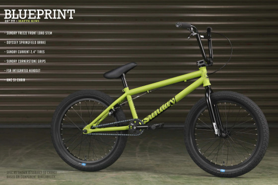 Freestyle BMX kolo - SUNDAY Blueprint 20" - Kiwi