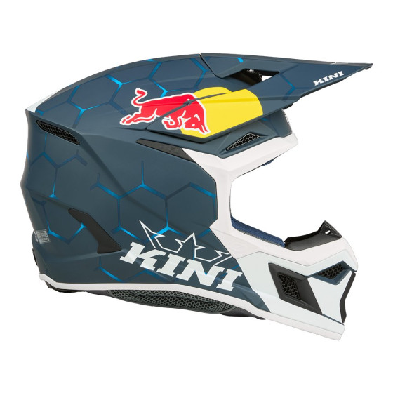 Integrální přilba - KINI Red Bull MX3 1.0 2025 - modrá/bílá