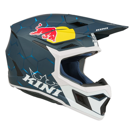 Integrální přilba - KINI Red Bull MX3 1.0 2025 - modrá/bílá