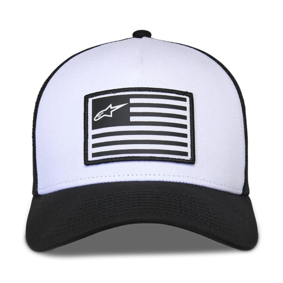 Čepice - ALPINESTARS Flag Snapback Hat - White / Black