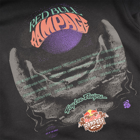 Mikina - TROY LEE DESIGNS Red Bull Rampage Intergalactic 2025 - Coal