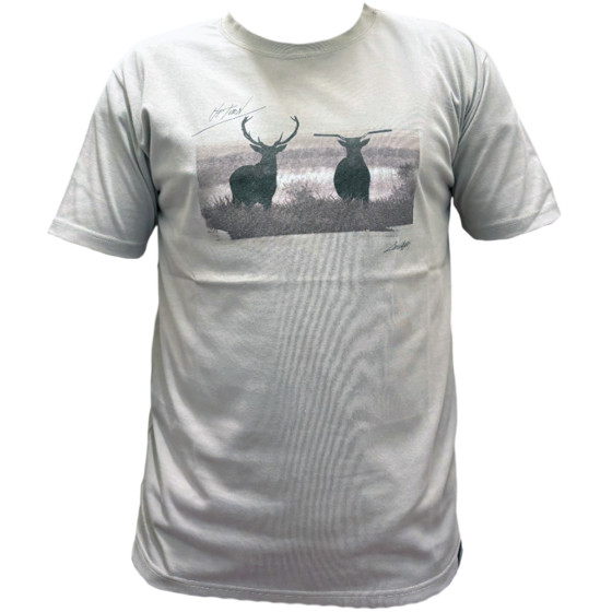 Triko - FUNN Upturn Deer Tee - Grey