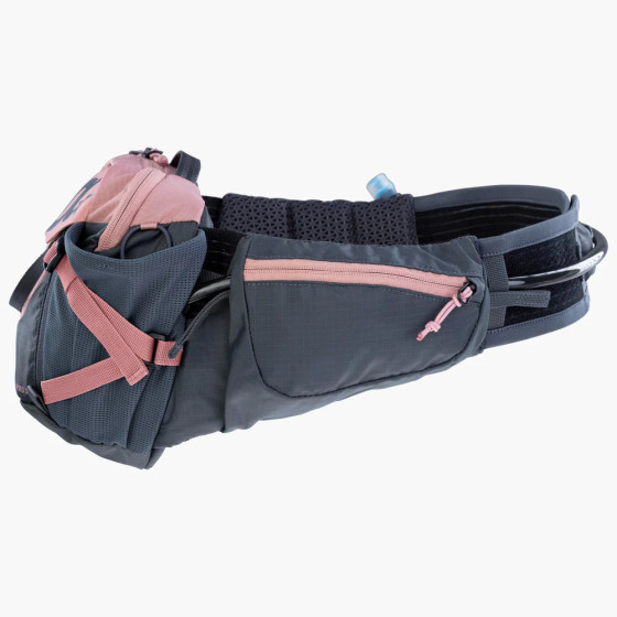 Ledvinka - EVOC Hip Pack Pro 3 + Hydration Bladder 1,5L - Dusty Pink / Carbon Grey