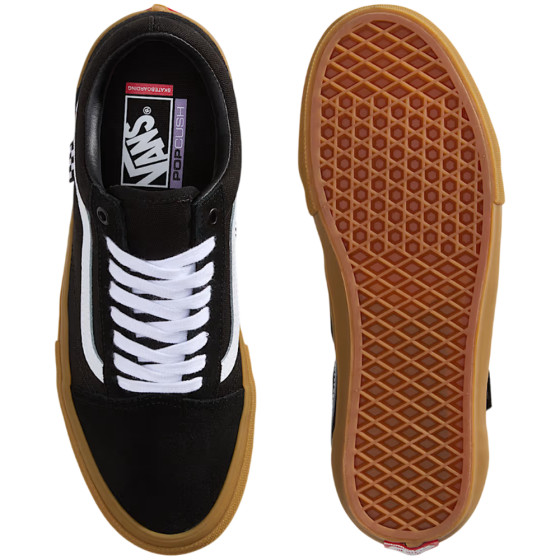 Boty - VANS Old Skool Skate - Black / Gum / White