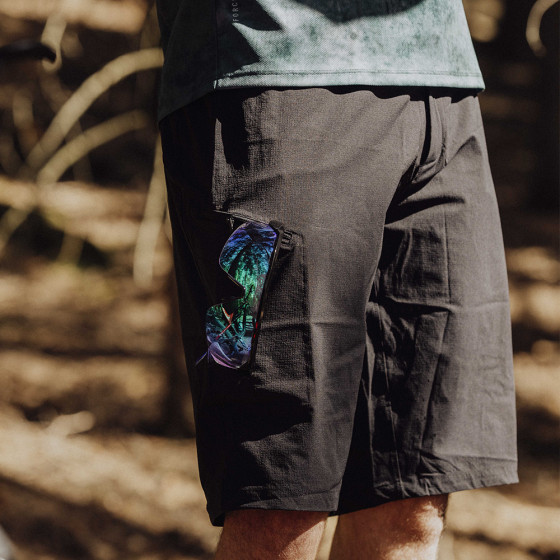 Kraťasy - FORCE Rebel MTB bez vložky - Černá