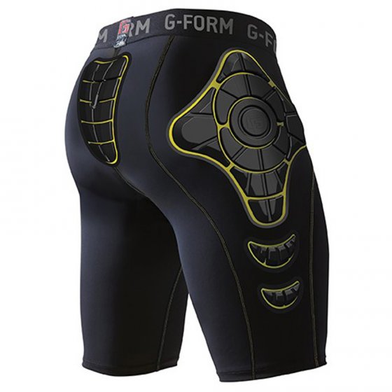 Chráničové šortky - G-Form PRO-X Compression Shorts - černá/žlutá