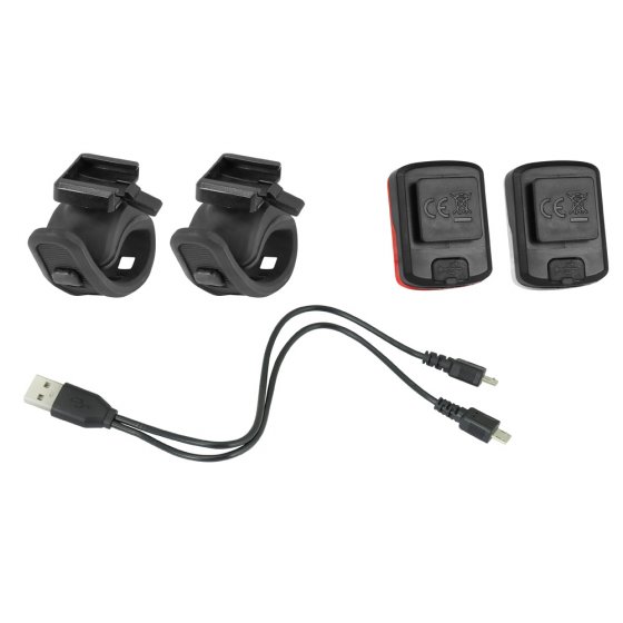 Světla - FORCE sada Point USB přední + zadní