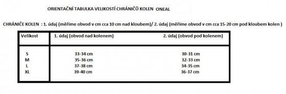 Chrániče kolen - O´NEAL Redeema - černá