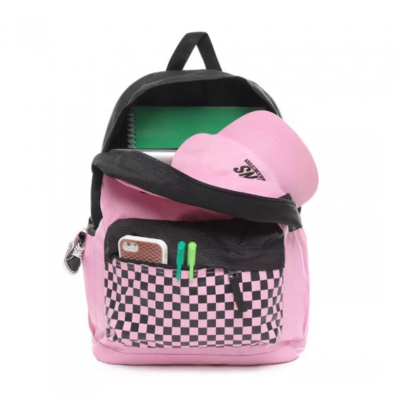 Dámský batoh - VANS Sporty Realm Plus Backpack 2020 - černá/růžová