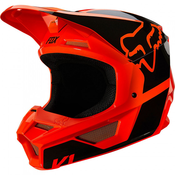 Integrální přilba - FOX V1 Revn 2021 - Fluo Orange