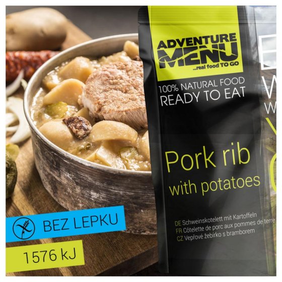 Adventure Menu - Vepřové žebírko s bramborem