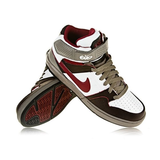 Boty - NIKE 6.0 Zoom Mogan MID 2 - Soft Grey / Team Red