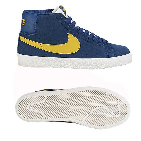 Boty - NIKE SB Blazer Premium SE 2015 - modrožlutá 44 (likvidace skladu)