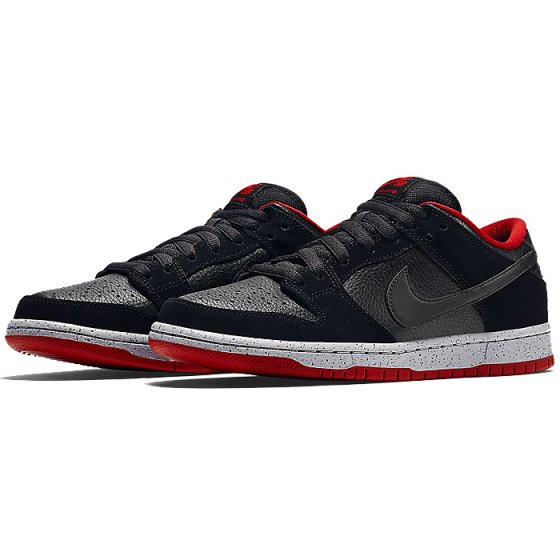 Boty - NIKE SB Dunk Low PRO 2015 - Black/Unvrsty red/Gris loup